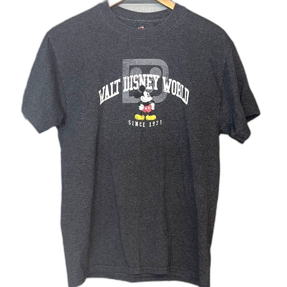 Disney Sz MED Men's Dark Gray Walt Disney World T-Shirt Hanes, vintage 90's